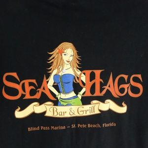 WOMEN'S LONG SLEEVE T-SHIRT-SEA HAGS BAR-UNIQUE!